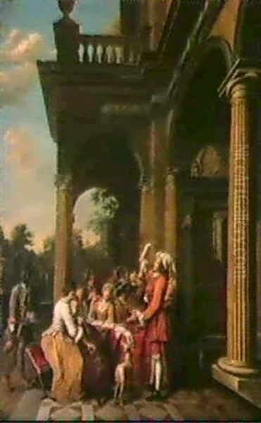 Un Dejeuner Devant Un Palais De Style Renaissance; Le Concert - view 1