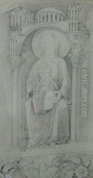 An Ecclesiastical Study Of A Church Sculpture - view 1