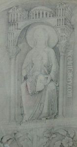An Ecclesiastical Study Of A Church Sculpture by Sidney H. Barnsley