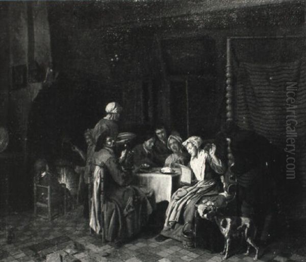 A Family Tea Party by Jan Josef Horemans the Elder