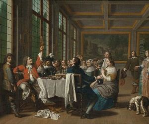 Feasting Company by Jan Josef Horemans the Younger