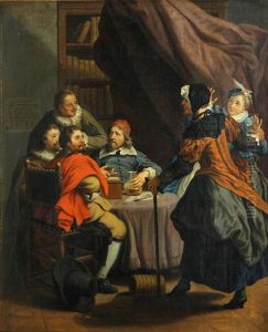 At The Lawyer's Office; A Consultation (a Pair) by Jan Josef Horemans the Younger