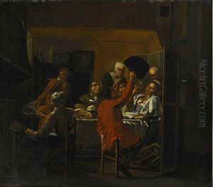 Interior Med Figurer by Jan Josef Horemans the Younger