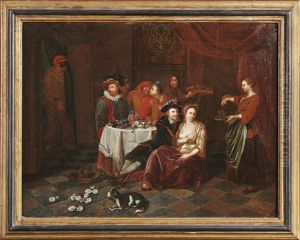 Die Austernesser by Jan Josef Horemans the Younger