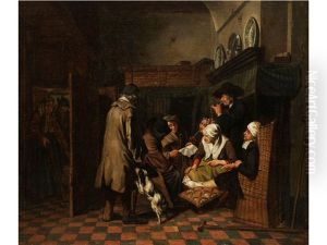Die Verlesung Eines Briefes by Jan Josef Horemans the Younger