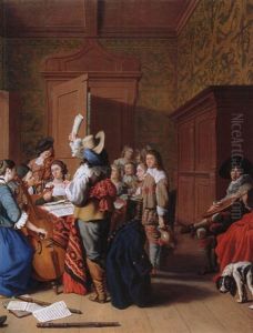 Die Musikstunde by Jan Josef Horemans the Younger