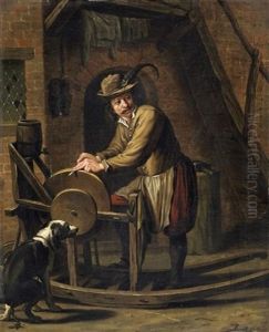 Der Scherenschleifer by Jan Josef Horemans the Younger