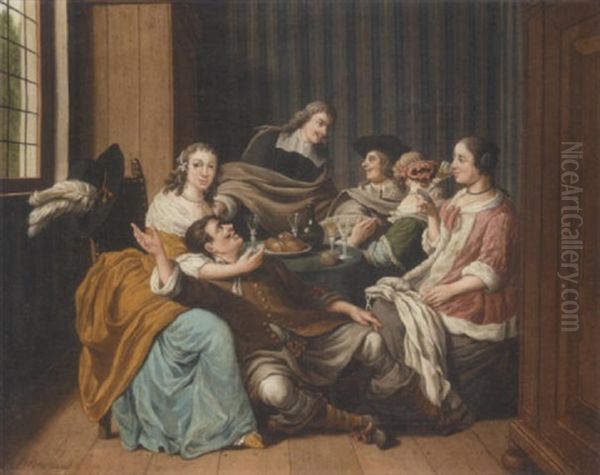 An Interior With A Merry Company - view 1
