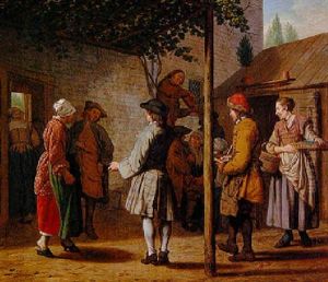 Musiciens Devant L'auberge by Jan Josef Horemans the Younger
