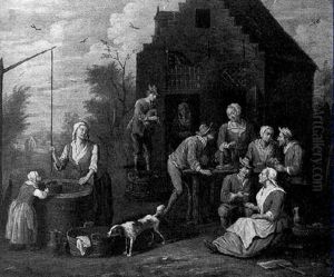 Peasants Taking Refreshment by Jan Josef Horemans the Younger