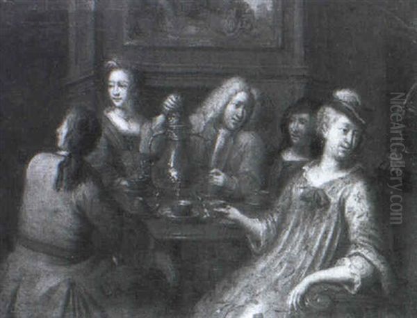 Elegant Companies At Table In An Interior - view 1