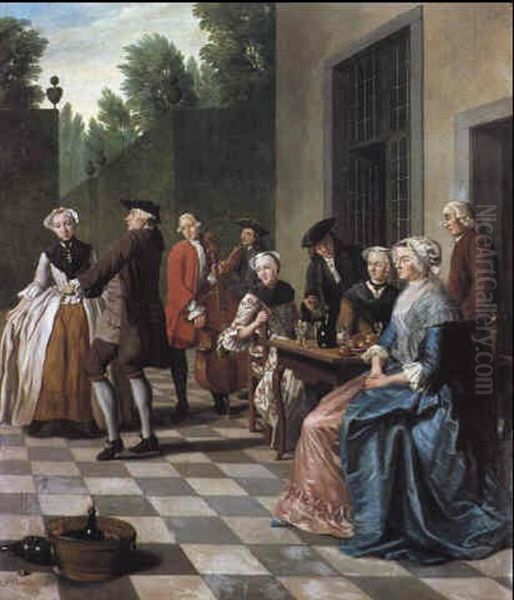 Dancing In A Courtyard - view 1