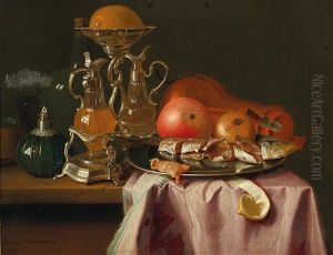 A Pair Of Still Lifes by Pieter Jacob Horemans