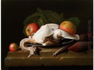 Stilleben Mit Gerupftem Huhn, Apfeln Und Ruben Stilleben Mit Gerupftem Huhn, Apfeln Und Ruben