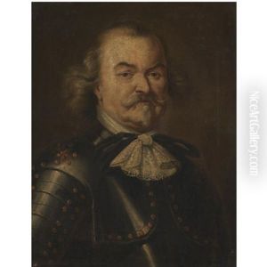 Portrait Of A Gentleman, Head And Shoulders, Wearing Armour, Possibly Admiral De Ruyter