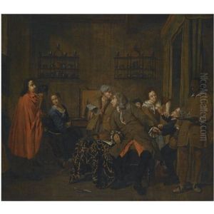 A Musical Party In An Interior by Pieter Jacob Horemans
