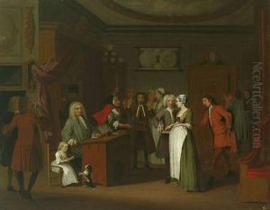 Eine Junge Werdende Mutter Schwort Vor Dem Richter by Pieter Jacob Horemans