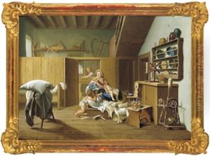 Die Heilige Familie Mit Dem Johannesknaben In Der Zimmermannswerkstatt Des Nahrvaters Joseph Die Heilige Familie Mit Dem Johannesknaben In Der Zimmermannswerkstatt Des Nahrvaters Joseph
