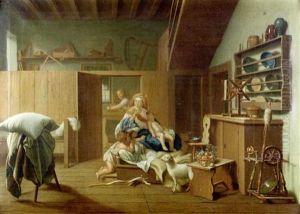 Die Heilige Familie In Der Zimmermannswerkstatt Des Nahvaters Joseph Die Heilige Familie In Der Zimmermannswerkstatt Des Nahvaters Joseph