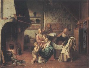Interiors With The Holy Family, Saint Anne And Saint John The Baptist