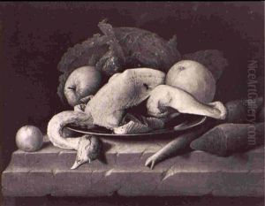 A Kitchen Still Life With A Goose