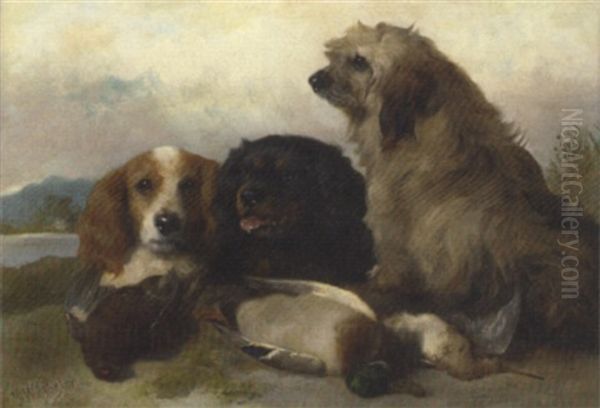 Spaniels With The Day's Bag - view 1