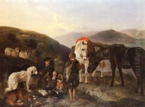 A Day's Sport In Perthshire: Preparing For The Return by George William Horlor