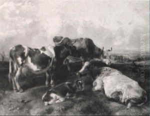 Study Of Cattle In A Landscape Study Of Cattle In A Landscape