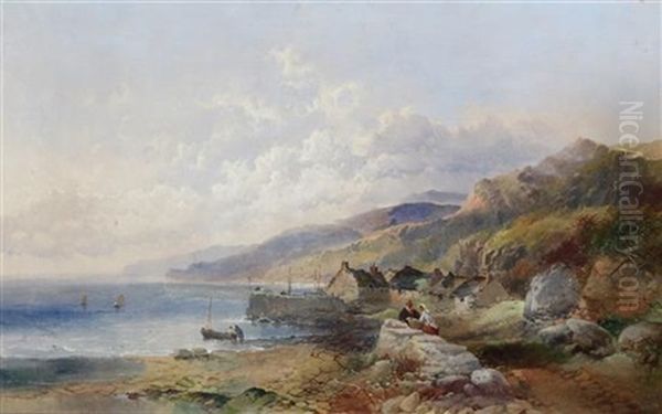 Clovelly Harbour, Devon 1860 - view 1