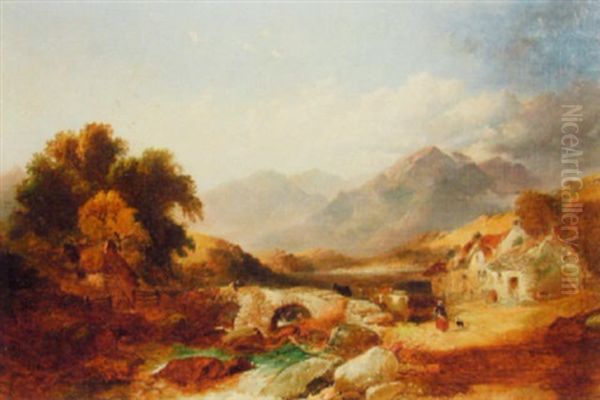 Scottish Rural Landscape With Dwelling To The Foreground - view 1