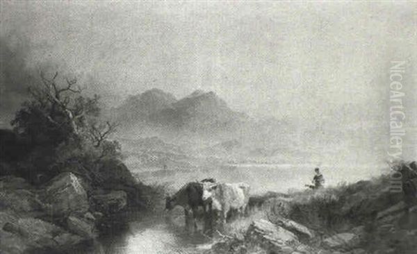 Figure And Cattle In A Landscape - view 1