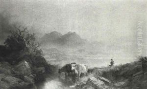 Figure And Cattle In A Landscape Figure And Cattle In A Landscape