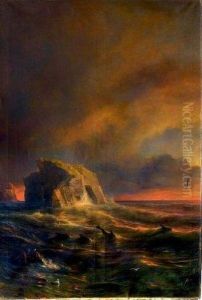 Un Soir Sur Les Cotes De La Mer Du Nord by Theodore Gudin
