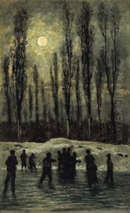 Die Schlittschuhlaufer by Theodor von Hoermann
