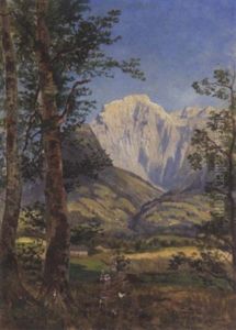 Blick Auf Den Hohen Goll Bei Berchtesgaden by Theodor von Hoermann