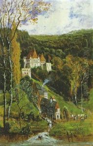 Schlos Poring Bei Pitzling Sudlich Von Landsberg/lech by Theodor von Hoermann