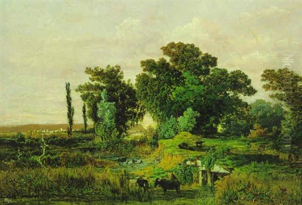 Italienische Landschaft Mit Wasserbuffeln - view 1