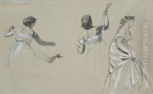 Feuilles D'etudes De Personnages by Henri Baron