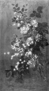 Stilleben Mit Bluhenden Zweigen by Margarete Hormuth-Kallmorgen