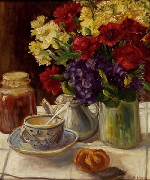 Stillleben Mit Blumen Und Kaffeetasse - view 1
