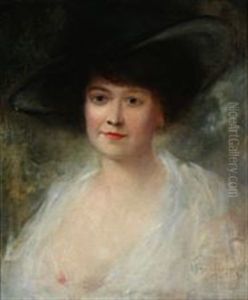 Portrait Of A Woman With A Hat Portrait Of A Woman With A Hat