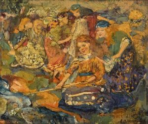 Children Fishing by Edward Atkinson Hornel