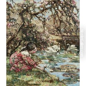By The Lily Pond by Edward Atkinson Hornel