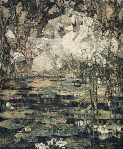 Swans & Waterlilies - view 1