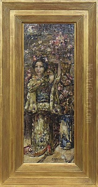 Geisha With Blossom - view 1