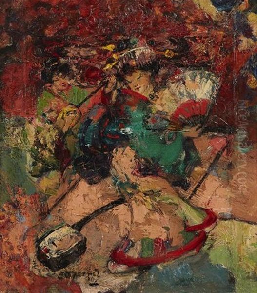 Japanese Dancer And Musician - view 1