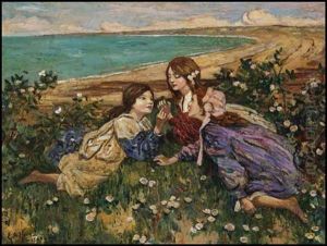 Girls By The Sea by Edward Atkinson Hornel