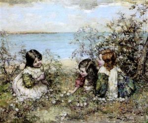 Gathering Of Flowers by Edward Atkinson Hornel