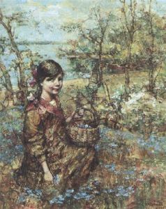 Wild Hyacinths by Edward Atkinson Hornel