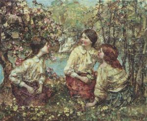 Under The Blossom by Edward Atkinson Hornel